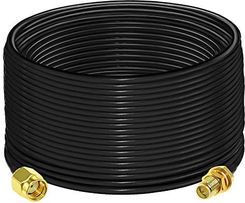 TUOLNK Coaxkabel RP-SMA RG58 mannelijk naar female - Antenneverlenging 50 cm (20 inch) - Pigtail voor draadloze netwerkapparatuur - Pack van 2