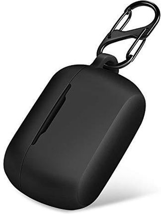 Lizhi Etui Do Jabra Elite Active 75T, Miękkie Silikonowe Etui Ochronne Amortyzujące Wstrząsy Z Brelokiem Do Słuchawek Jabra Elite 75T, Czarne