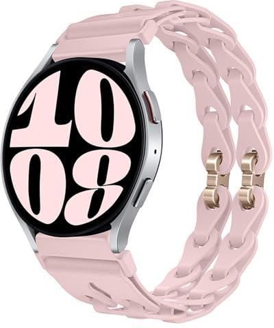 RuenTech Pulseras de 20 mm compatibles con Ticwatch E3, pulsera para pulseras Ticwatch GTH Pro/E/GTH/2, pulsera para pulseras Ticwatch C2/C2 Plus (ónix y platino), Größe L