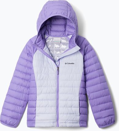 Columbia Kurtka Puchowa Dziecięca Powder Lite Ii Hooded Snowdrift Paisley Purple