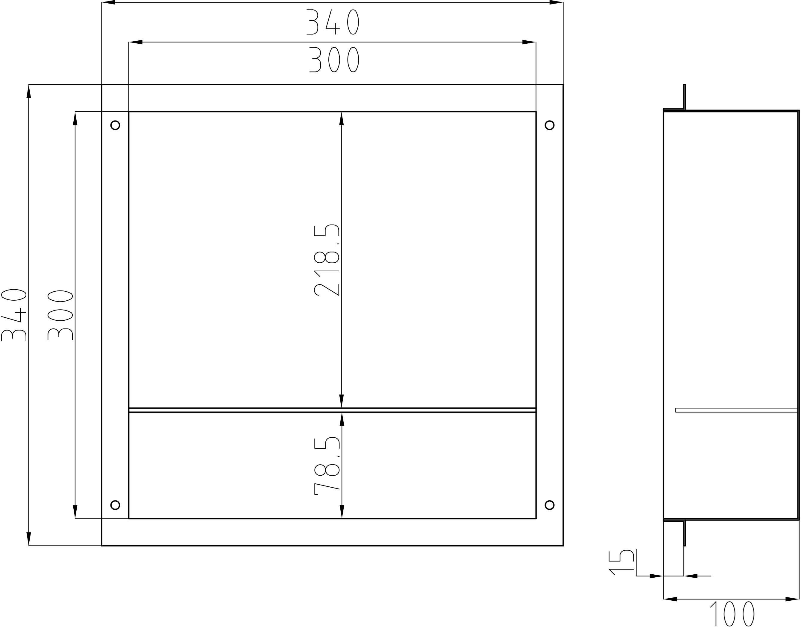 Aquavik Inbouwnis Inbygg 30x30x7 Cm Rvs