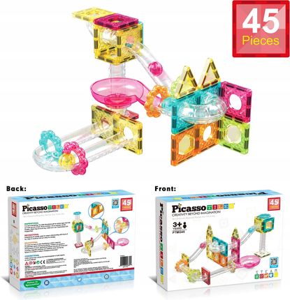 Picassotiles Tor Kulkowy Klocki Magnetyczne Konstrukcyjne