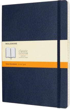 Moleskine Notes Xl 19X25Cm W Linie Miękka Oprawa Sapphire Blue 192 Strony Niebieski