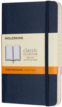 Moleskine Notes P 9X14Cm W Linie Miękka Oprawa Sapphire Blue 192 Strony Niebieski