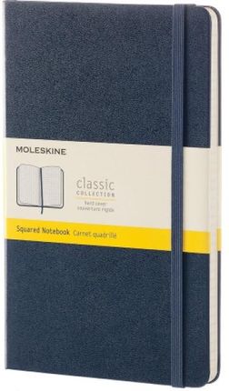 Moleskine Notes Classic L 13X21Cm W Kratkę Twarda Oprawa Sapphire Blue 240 Stron Niebieski