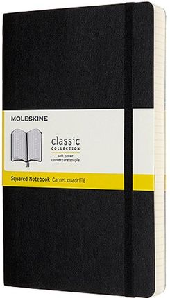 Moleskine Notes Classic L 13X21Cm W Kratkę Miękka Oprawa 400 Stron Czarny