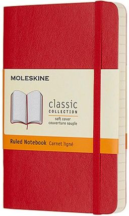 Moleskine Notes Classic P 9X14Cm W Linie Miękka Oprawa 192 Strony Czerwony