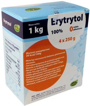 Aka Erytrytol Erytrol Naturalna Substancja Słodząca 4X250g 1kg