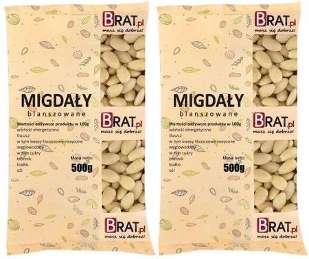 Brat.Pl Migdały Blanszowane 1kg 2X500g