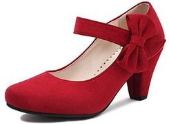 Chaussures Mary Jane Vintage Pour Femme - Escarpins En Daim Végétalien - Talon Bloc 6 Cm - Style Années 1920