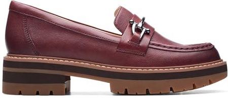 Clarks Orianna Bit damskie mokasyny, burgundowy, 37 eu