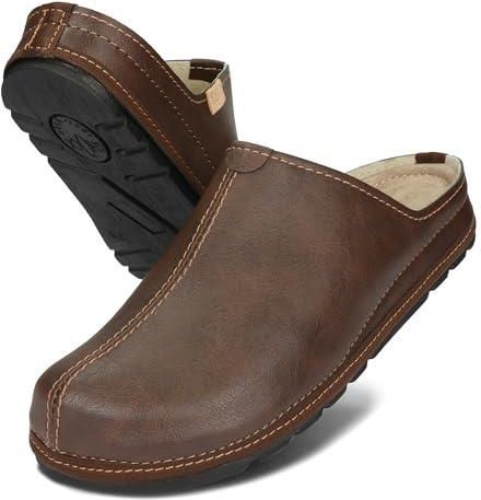 BeComfy Echt Leren Unisex Pantoffels Dames Heren Vaste Zool 36-46 EU