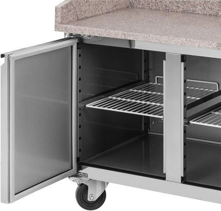 Stół chłodniczy na kółkach - 390 l - 2 komory - 155 x 80 cm - klasa B - stal nierdzewna - Royal Catering - zdjęcie 5