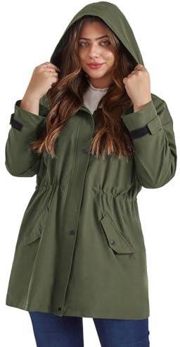 Hanna Nikole Damska kurtka przeciwdeszczowa plus size, lekki
