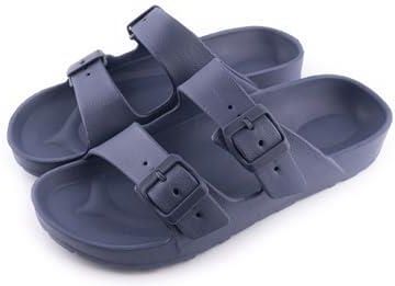 Birkenstock klapki dla mężczyzn, dorosłych, wykonane z EVA, antypoślizgowe, wygodne, lekkie, świetne na plażę, basen, Granatowy, 45 EU