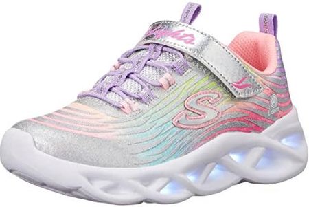 Skechers Dziewczęce trampki 302321l Lvmt, Srebrna Multi Mesh, 27 EU