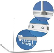 Zdjęcie Duschy Drążek sufitowy vinkel bialy  675-10 - Kłecko