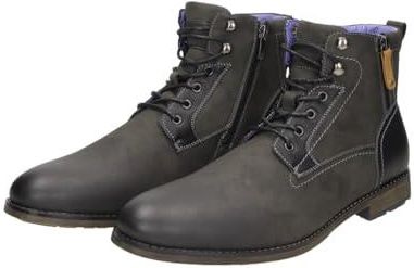 Buty męskie Fitters Leo w kolorze Czarny PU Nubuck, ponadwymiarowe buty męskie - duże buty męskie, Leo 48 EU Czarny PU Nubuck