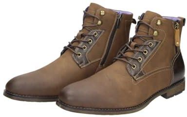 Buty męskie Fitters Leo w kolorze D.Brown PU Nubuck, ponadwymiarowe buty męskie - duże buty męskie, Leo 48 EU D.Brown PU Nubuck