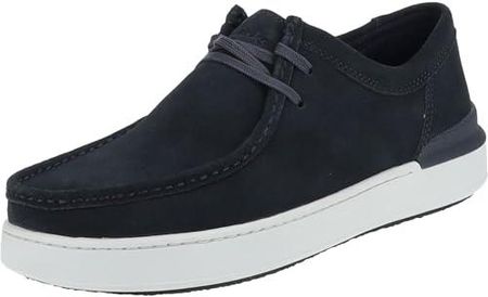 Clarks Sneakersy Courtlite Seam, skóra zamszowa, niebieskie, męskie, niebieski Navy, 41.5 EU