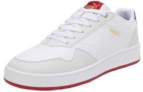 PUMA Unisex Court Classic Sneaker, White-Vapor Gray-Club RED, 39 EU, Puma Biała para szara klub czerwony, 39 EU