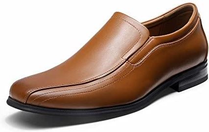 Bruno Marc Męskie buty do garnituru mokasyny męskie Slip on Bussnis, brązowy, 44 EU