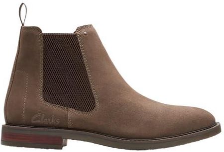 Clarks Premium Męskie buty Jaxen Easy Chelsea, zamsz kamienny, 39 EU, Kamienny zamsz, 39 EU