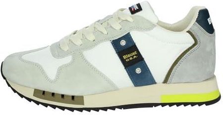 Scarpe Blauer sneaker Queens in suede/ tessuto mesh white/ taupe US24BU01 S4QUEENS01/NUB 41