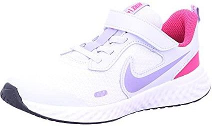 Nike Unisex dziecięce buty do biegania Revolution 5, Football Grey Purple Pulse Fireberry White - 36 EU