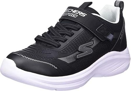 Skechers Chłopięce trampki 403861l Bksl, Czarne srebrne wykończenie syntetyczne, 27 EU