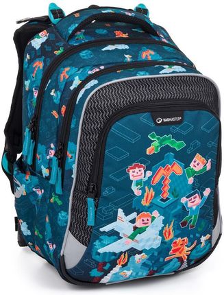 Bagmaster Plecak Szkolny Lumi 24 E Cube World Blue 23L 230264