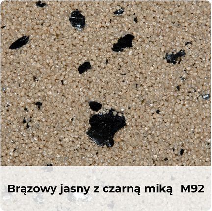 Q-Cover Tynk Mozaikowy 2x12,5kg + Grunt 3kg Jasny Brąz/Czarna Mika M92 6,5m2 - zdjęcie 5