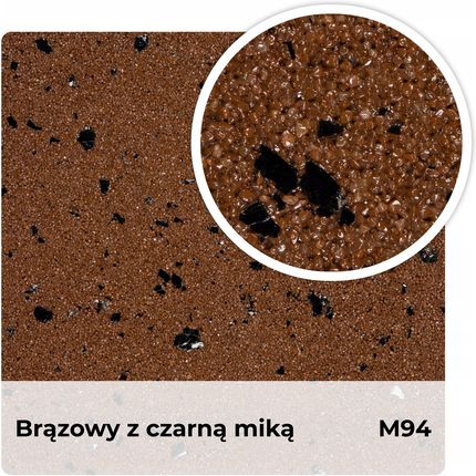 Q-Cover Tynk Mozaikowy 2x12,5kg + Grunt 3kg Brązowy Z Czarną Miką M94 6,5m2 - zdjęcie 2