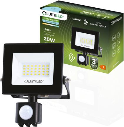 Naświetlacz Led Zuna2 20W 1800Lm 6500K Czujnik Ruchu Ip44 Lumiled