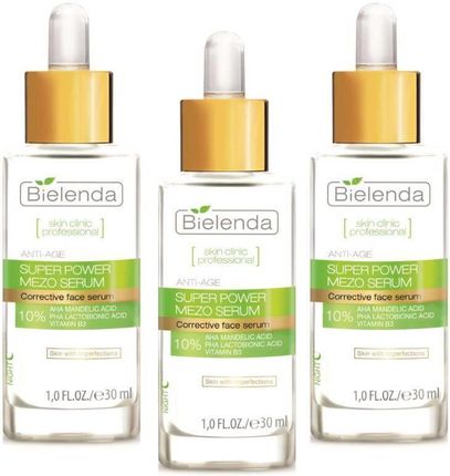 Bielenda Skin Clinic Professional Zestaw 3x Aktywne serum korygujące na dzień i noc 30ml