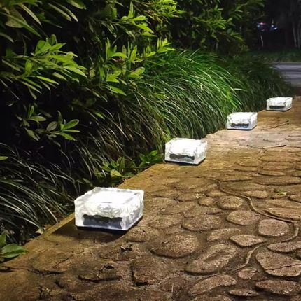 Lampa Solarna Led Ogrodowa Szklany Sześcian Ip44 Zimny Biały Gardenlie - zdjęcie 2