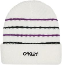 Czapka zimowa unisex Oakley B1B STRIPE biała FOS900939-100