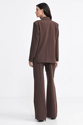 Marynarka oversize, dwurzędowa - brąz - Z69 (kolor brąz, rozmiar 38) - zdjęcie 3