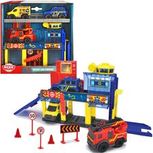 Zdjęcie Dickie Zestaw Mini Stacja Ratownicza 3 pojazdy ratunkowe karetka straż pożarna samochód policyjny + akcesoria - Września