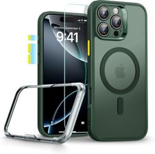 Esr Etui Na Iphone 2024 Pro 5 W 1 Zestaw Matowe Z Osłoną Ekranu I Obiektywem Aparatu Kompatybilny Magsafe Ochrona Klasy Wojskowej Zielony