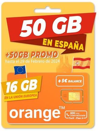 Marco Polo Mobile Orange Spain Przedpłacona Karta Sim 50Gb W Hiszpanii 800 Minut Krajowych I Międzynarodowych 5€ Salda Aktywacja Tylko Online Na Www M