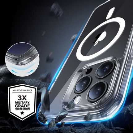 Esr Etui Na Iphone 2024 Pro 5 W 1 Zestaw Matowe Z Osłoną Ekranu I Obiektywem Aparatu Kompatybilny Magsafe Ochrona Klasy Wojskowej Przezro - zdjęcie 3