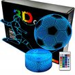 Lampka Nocna Piłkarz Piłka Nożna 3D Lamp Led