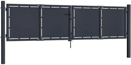vidaXL Brama Ogrodzeniowa Stalowa 300X100cm Antracytowa 144524 - zdjęcie 2