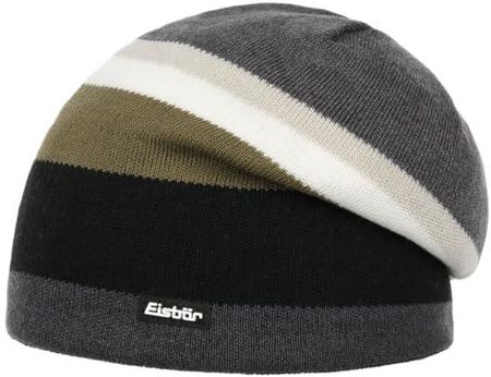 Eisbär Czapka Beanie Miron 2.0 zimowa czapka w paski Jeden rozmiar - khaki