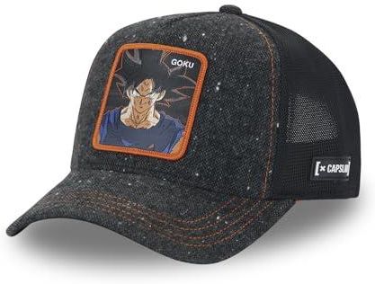 Dragon Ball Super, czapka z daszkiem Trucker Goku, oryginalna czapka z daszkiem Anime, Czarny/Pomarańczowy, rozmiar uniwersalny