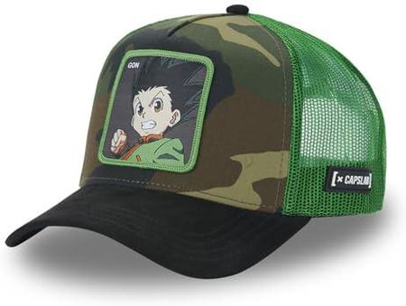 Czapka męska Hunter x Hunter, Trucker Gon Freecss, oryginalna czapka z daszkiem z mangi anime, Khaki/czarny, rozmiar uniwersalny