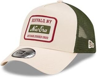 New Era czapka truckerka regulowany kapelusz siatka snapback Buffalo 1920 beżowy zielony - One-Size