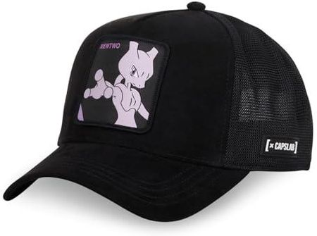 Pokemon czapka męska Trucker Mewtwo, oryginalna czapka z daszkiem Manga Anime, Czarny/fioletowy, rozmiar uniwersalny