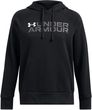 Damska Bluza Under Armour Rival Fleece Wordmark Hoodie 1386512-001 – Czarny